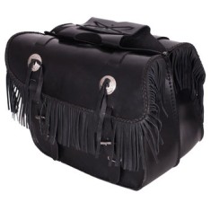Geanta moto piele Adrenaline Fringes, negru, 25L