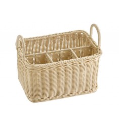Dispenser tacamuri din polipropilena cu 4 compartimente, natur deschis