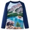 Tricou de copii cu m&acirc;neci lungi, bleumarin 92