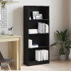 VidaXL Raft de Cărți Stejar negru 60 x 24 x 143 cm Lemn compozit