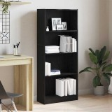 Raft de Cărți Stejar negru 60 x 24 x 143 cm Lemn compozit