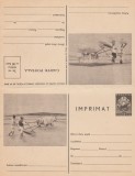 1957 Romania - IMPRIMAT + CARTE POSTALA, intreg postal dublu semiilustrat rarisim, neuzat