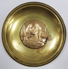 Ioana D Arc, Medalion din bronz aurit, Secol 19
