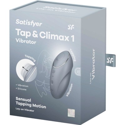 Stimulator clitoris Satisfyer Tap &amp;amp; Climax 1 bluegrey foto