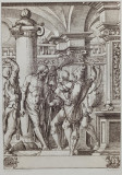 Patimile lui Hristos, Flagelarea, dupa Holbein// gravura A. Quantin