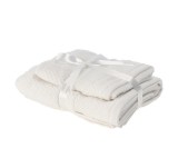 Cumpara ieftin Set 2 prosoape baie bumbac alb 40 x 55 cm, 55 x 100 cm