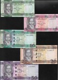 Set Sudanul de Sud South Sudan 1 + 5 +10 + 20 + 50 pounds unc-aunc