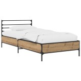 vidaXL Cadru de pat Stejar artizanal 80 x 200 cm Lemn prelucrat 8009118