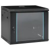 vidaXL Dulap Server 9U, 19&quot;, Montare Perete, 600x450x510mm, IP20, Negru, Otel, Incuietoare