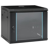 VidaXL Dulap de server, montare pe perete, 9U, 19&quot; IP20 600x450x510 mm