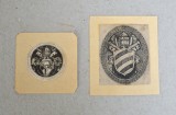 &quot;Blazoane/insemne papale&quot; lot de 2 gravuri