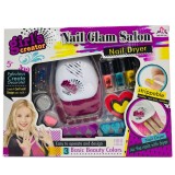 Cumpara ieftin Set creativ unghii pentru fetite,Nail Glam Salon cu accesorii incluse, Oem