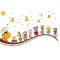 Sticker decorativ, Trenulet cu animale, 130 cm, 800STK
