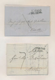 Italy - Postal History Rare 2 x Stampless Cover + Content Torino DG.017