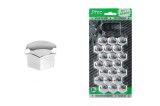 Set capace prezoane roti 21 mm crom J-TEC, set 21 bucati, protectie anticoroziune, din ABS, pentru jante din otel si aluminiu