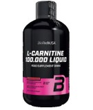 Supliment Alimentar Lichid L-Carnitine 100.000 Aroma Cirese 500 mililitri Bio Tech USA