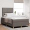 vidaXL Pat cu arcuri cu headboard Gri taupe 120 x 190 cm țesătură 3339683