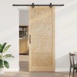 Ușă glisantă cu set hardware 93x232 cm din lemn masiv de pin