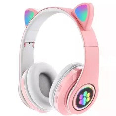 Casti audio wireless pentru copii, Cat Paw Ear, roz OMC foto