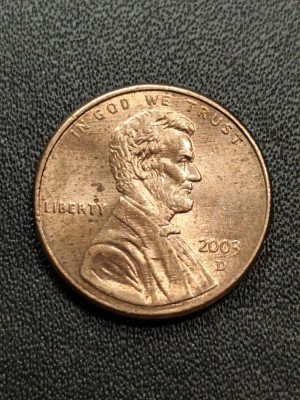 B 11 Moneda 1 Cent SUA 2003 D foto