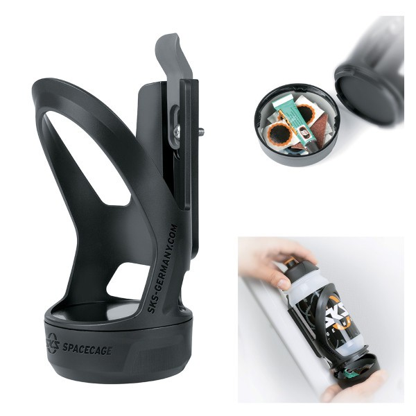 Suport bidon de apa cu spatiu pentru depozitare kit reparatie, chei sau bani Cod:588200631RM
