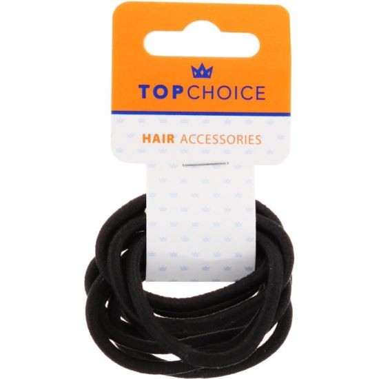 Set 10 elastice de par Elegant Black, Top Choice TC66214