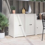 VidaXL Ușă de bucătărie 2 pcs Alb 50 x 9 x 82 cm Lemn masiv de pin 868172