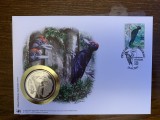 Serbia - pasari - ciocanitoare - FDC cu medalie, fauna wwf