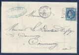 France 1868 Postal History Rare Cover Montlucon to Commentry D.308