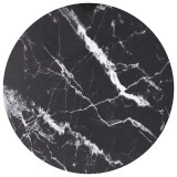 Cumpara ieftin Blat masa negru &Oslash;60x0,8 cm, sticla securizata, design marmura