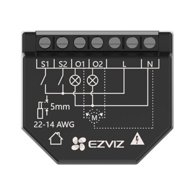 Releu inteligent Wi-Fi pentru aplicatii Smart Home EZVIZ 2 canale CS-T36-R100-WM SafetyGuard Surveillance foto