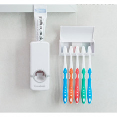 Dispenser pasta de dinti si suport periute, Innovagoods foto