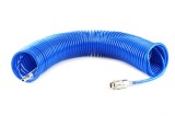 Furtun spiralat pentru aer comprimat PE 5x8mm 20m PT-05 AMiO, cu cuple rapide, presiune de lucru 8 bar, presiune de rupere 22 bar, temperatura