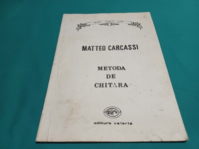 METODA DE CHITARĂ *MATTEO CARCASSI *1992 *6 foto