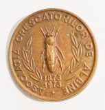 INSIGNA ASOCIATIA CRESCATORILOR DE ALBINE 1873 1973 APICULTORILOR APICULTURA AGRICULTURA ALBINE ALBINA ( CITITI DESCRIEREA )