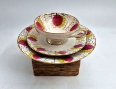 trio ceai cafea mic dejun vintage ELFENBEIN 3 bc set portelan anii ' 60 mid century modern