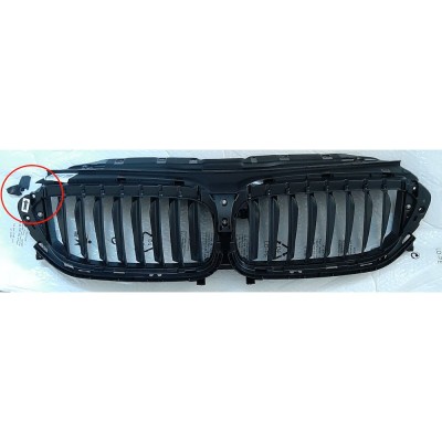 Grila radiator BMW Seria 5 (G30/G31), 05.2017-, fata, negru; intern -COLT RUPT foto