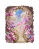 Sticker decorativ, Scari spre Paradis, Roz, 85 cm, 6572ST, Oem