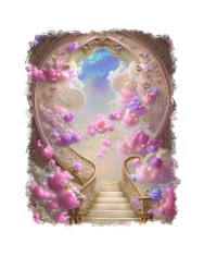 Sticker decorativ, Scari spre Paradis, Roz, 85 cm, 6572ST foto
