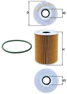 MAHLE OX 254D5 Filtru ulei foto