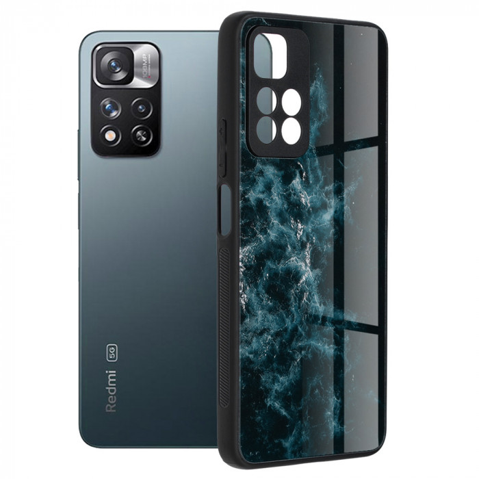 Husa pentru Xiaomi Redmi Note 11 Pro+ 5G, Techsuit Glaze Series, Blue Nebula