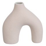 Vază Decorativă Ceramică Bej &icirc;n Formă de U &ndash; Design Modern, CMCLASS
