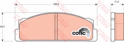 Set placute frana,frana disc FIAT FIORINO Pick up (147) (1977 - 1988) TRW GDB106 foto