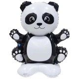 Balon Folie Panda cu Suport, 60 cm, Ropet - Figurină Aniversare Copii, Petreceri, Decoratiuni Evenimente
