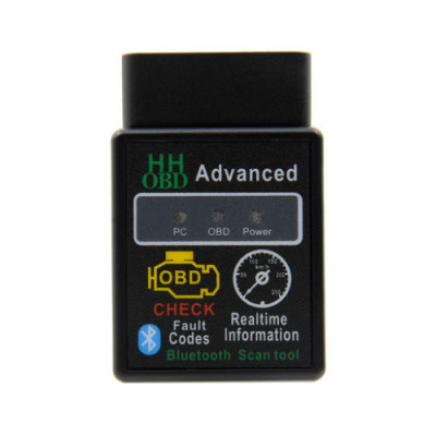 Interfata OBD 2 HH Advanced diagnoza auto, ELM 327, conectare prin Bluetooth, Negru foto