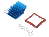 Radiator extrudat cu aripioare BGA, albastru, 30x30mm