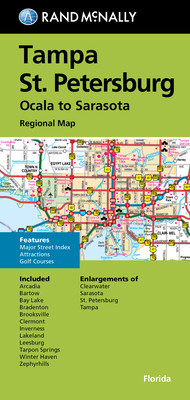 Rand McNally Folded Map: Tampa-St. Petersburg-Ocala to Sarasota Regional Map foto