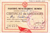 CERTIFICAT DE ABSOLVIRE CURSUL SERAL DE PARTID,PARTIDUL MUNCITORESC ROMAN 1950