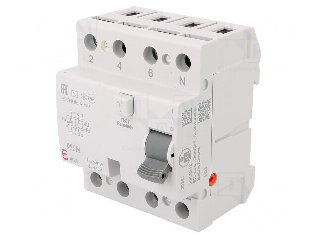 &Icirc;ntrerupător diferenţial 40A 30mA 4P 230/400V