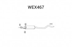 Toba esapamet intermediara OPEL ASTRA F Combi (51, 52) (1991 - 1998) QWP WEX467 foto